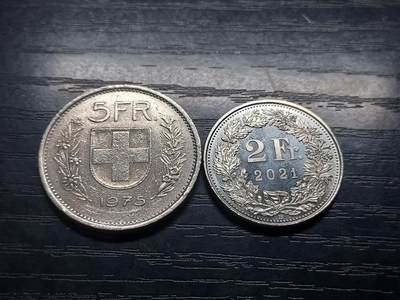 博彦收藏   12月3日 8点 钱币专场 - 法国。2和5法郎硬币2枚 流通好品