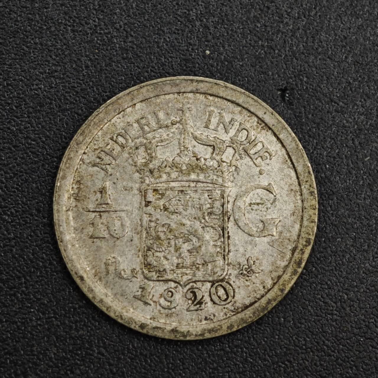 【淘币小摊】限时拍第八百一十二拍  小银币场  满百包邮可预留两周  周一统一发货  荷属东印度1920年1/10盾银币