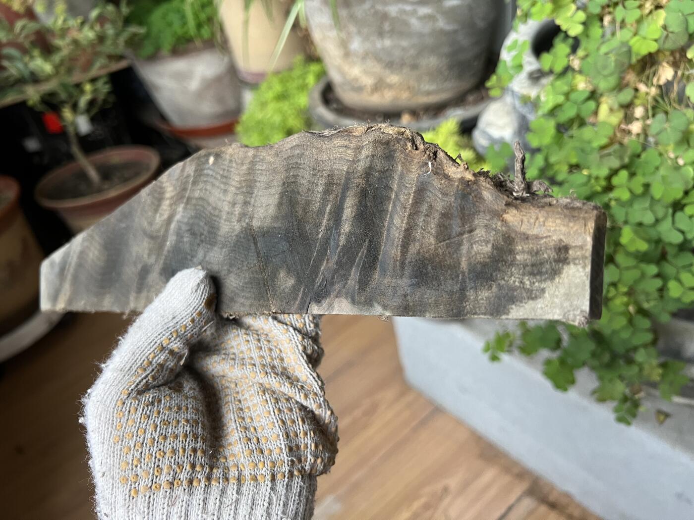 零元拍：NO.20 金丝楠牌子原料未打磨加工，果香满满，未打磨加工已经波光闪闪，尺寸约：33/8/1.3CM。