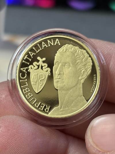 意大利2022年安东尼奥·卡诺瓦逝世 200 周年金币，900金，6.451克，发行1500枚，金价5574