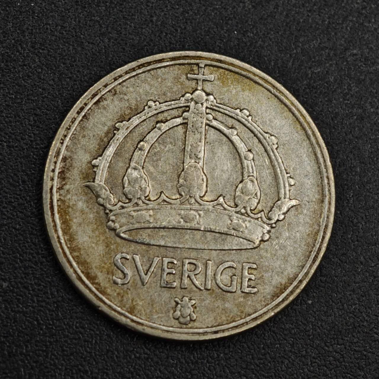 【淘币小摊】限时拍第八百一十二拍  小银币场  满百包邮可预留两周  周一统一发货  瑞典1950年25欧尔银币