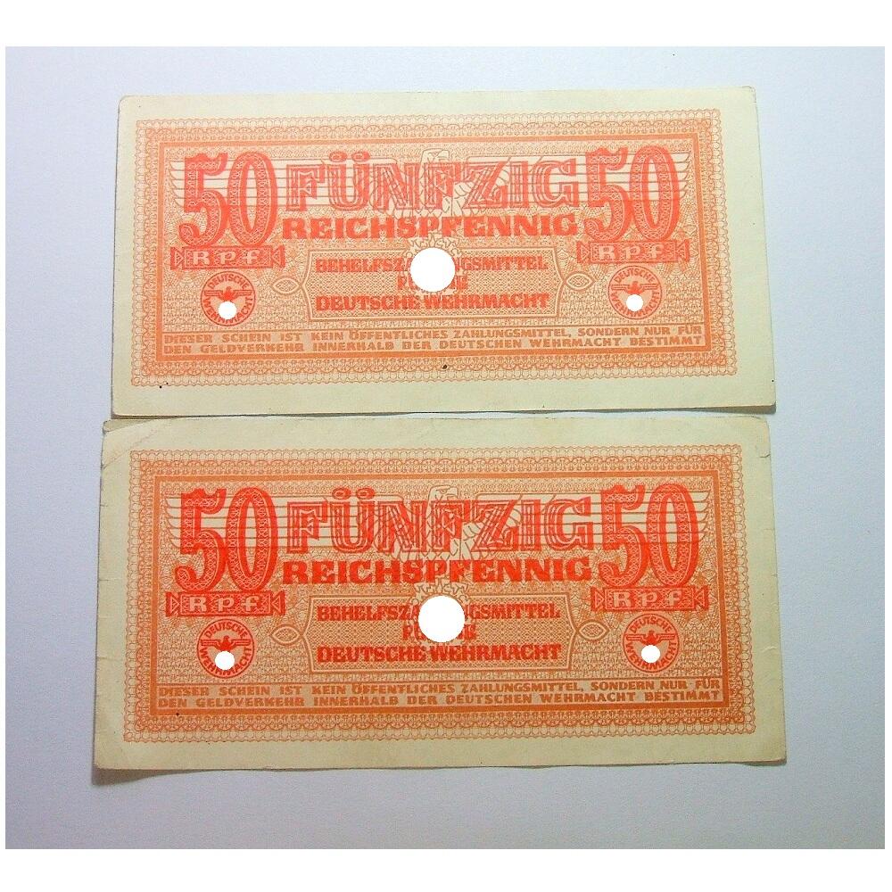 单张价 德国第三帝国1942年 展翅鹰50芬尼 极美品