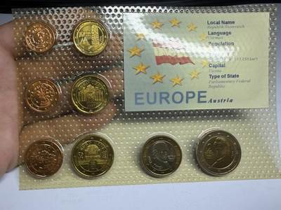 2025年集古藏今外币拍卖第十期-第10场—（总第290拍-纸币专场），本期拍完结算一次，发货时间2-3天，休息几天后继续新的一期拍卖。 - 2002年清年份奥地利一套