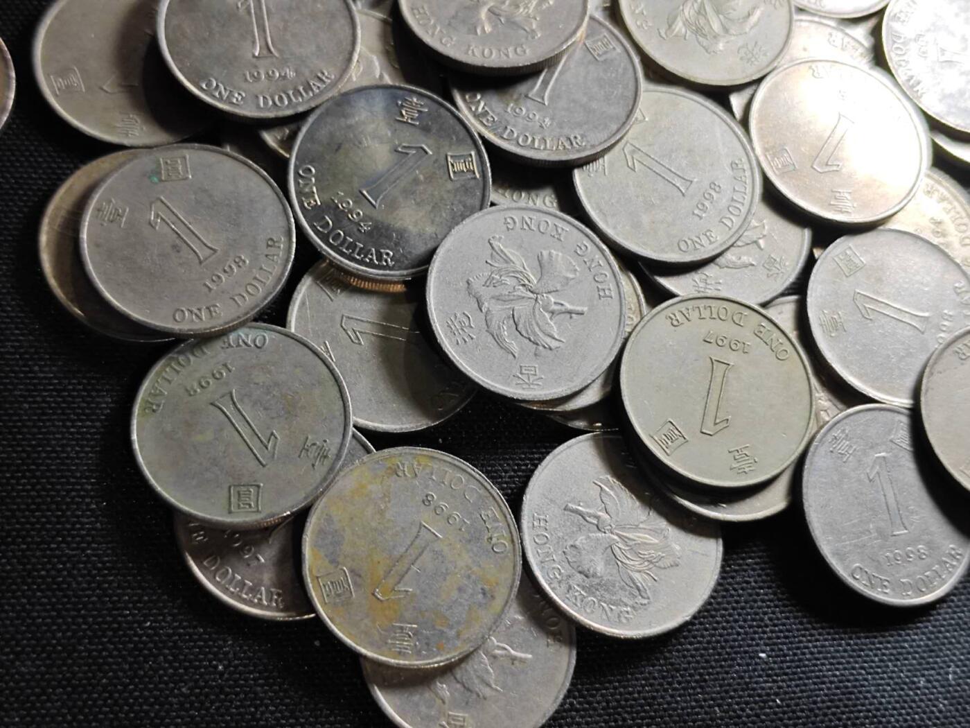 KK钱币收藏小铺 （套币 好品/批量散币 银币）专场  2月预留时间 周末发货  香港1元126枚一组