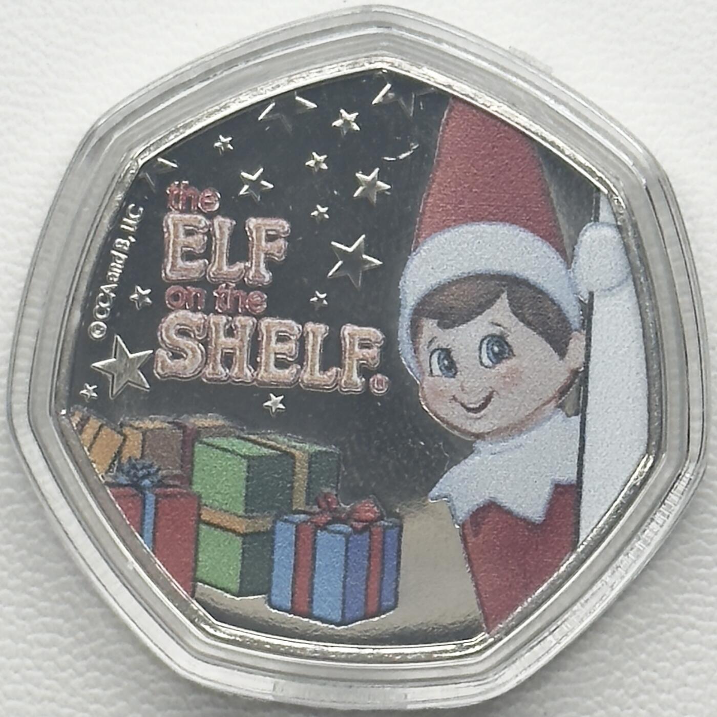 ＜小葵钱铺＞第66期·散币·银币场·满200包邮，不寄存·12月1号发货 〈发行量9999〉皮特凯恩群岛2023年架子上的小精灵50便士卡装彩色纪念币