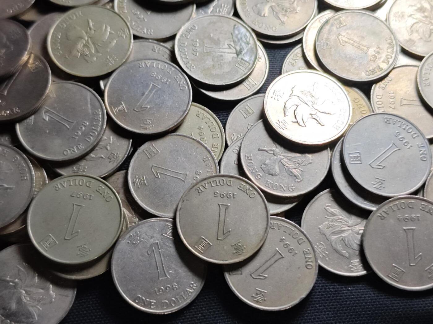 KK钱币收藏小铺 （套币 好品/批量散币 银币）专场  2月预留时间 周末发货  香港1元126枚一组