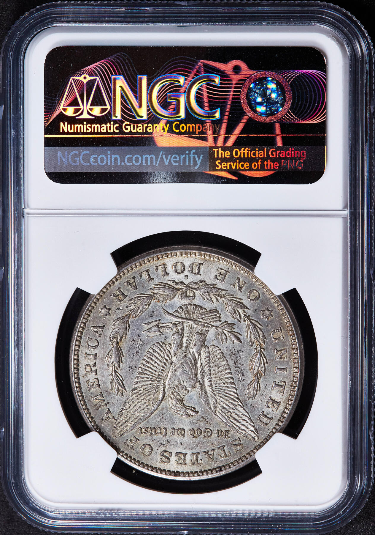 【俄甄集藏】2025年(045)12-03 星期三 晚 19:30 全场包邮 美国1921年摩根1美元大银币，NGC AU58，黄油彩包浆，原光品相