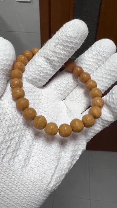 零元拍：猴头精雕凤眼手串10MM，润到没朋友