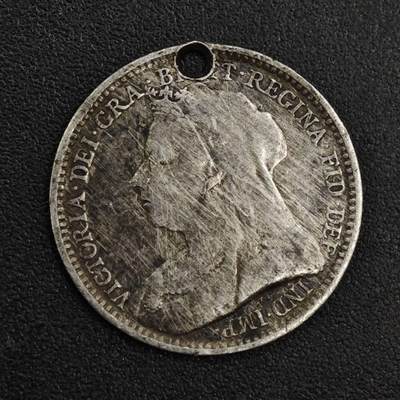 【淘币小摊】限时拍第八百一十二拍  小银币场  满百包邮可预留两周  周一统一发货  - 英国1893年维多利亚3便士银币