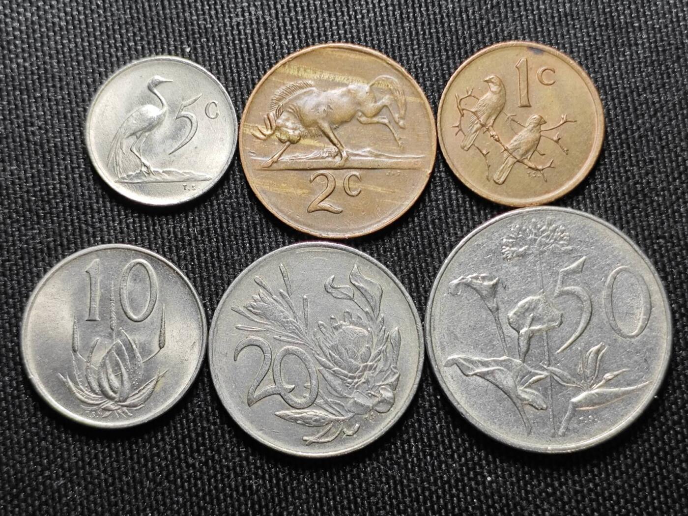 KK钱币收藏小铺 （套币 好品/批量散币 银币）专场  2月预留时间 周末发货  1976南非总统福歇 大小面值清年一组