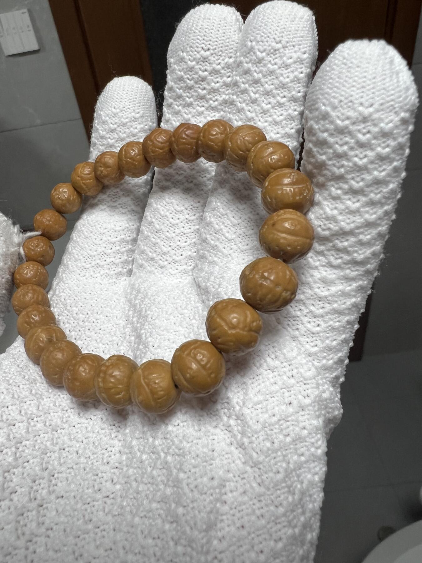 零元拍：猴头精雕凤眼手串10MM，润到没朋友