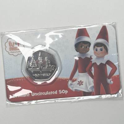 ＜小葵钱铺＞第66期·散币·银币场·满200包邮，不寄存·12月1号发货 - 皮特凯恩群岛2022年架子上的小精灵50便士卡装纪念币