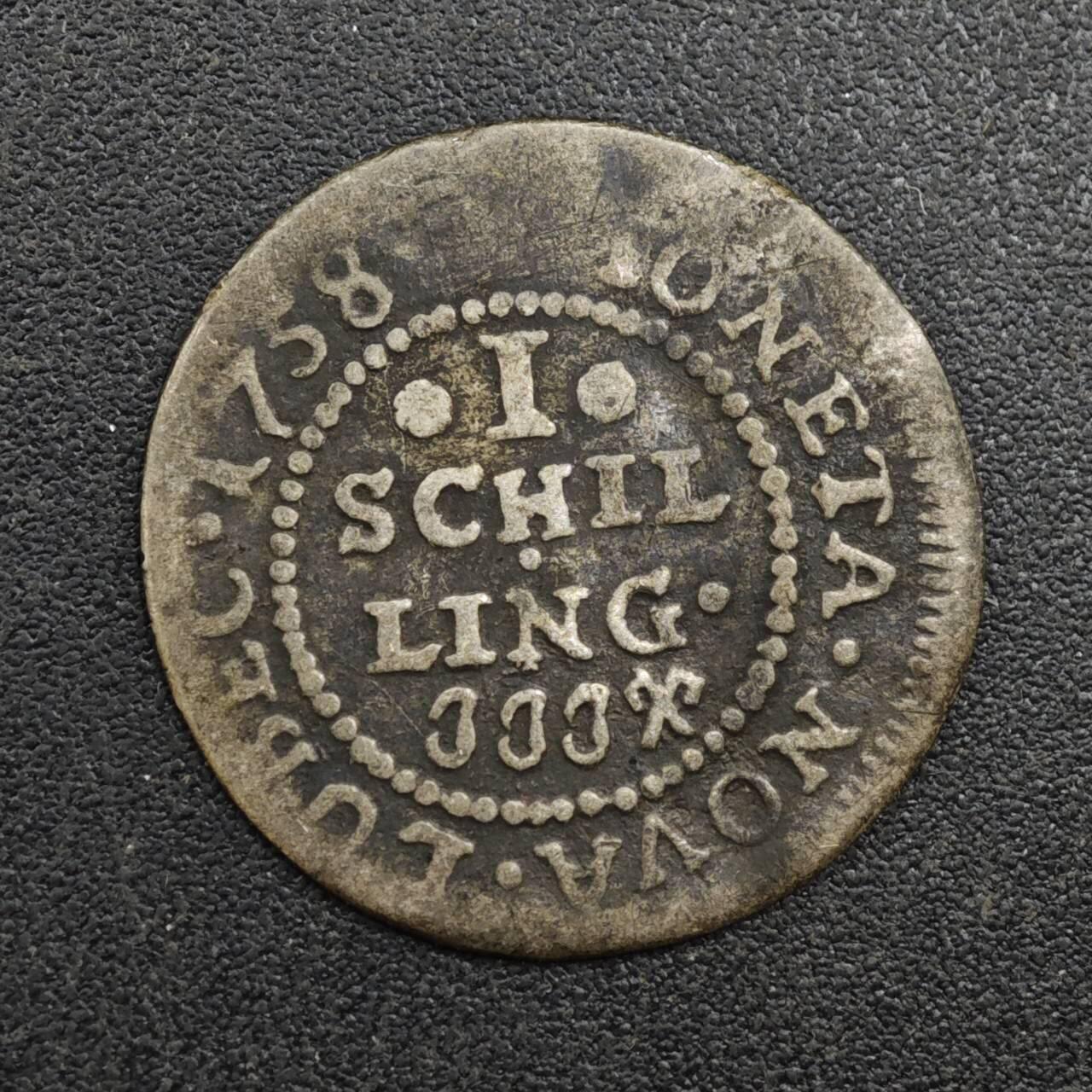 【淘币小摊】限时拍第八百一十二拍  小银币场  满百包邮可预留两周  周一统一发货  德国1758年1先令银币