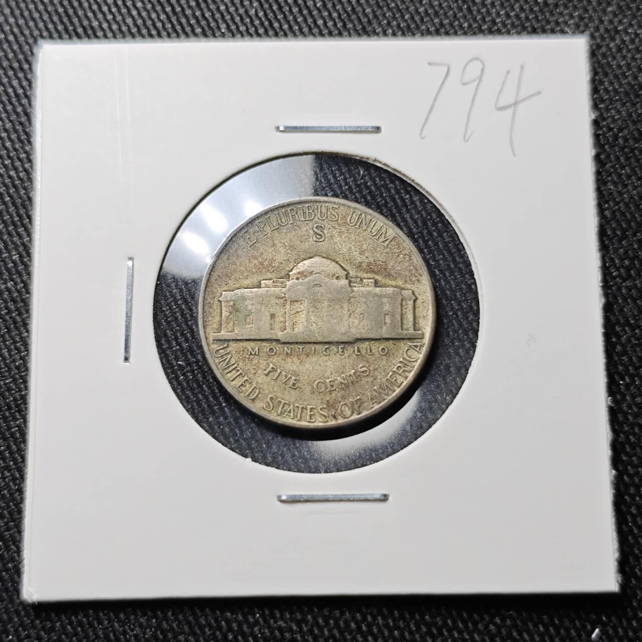 KK钱币收藏小铺 （套币 好品/批量散币 银币）专场  2月预留时间 周末发货  1945美国5分银币 S厂