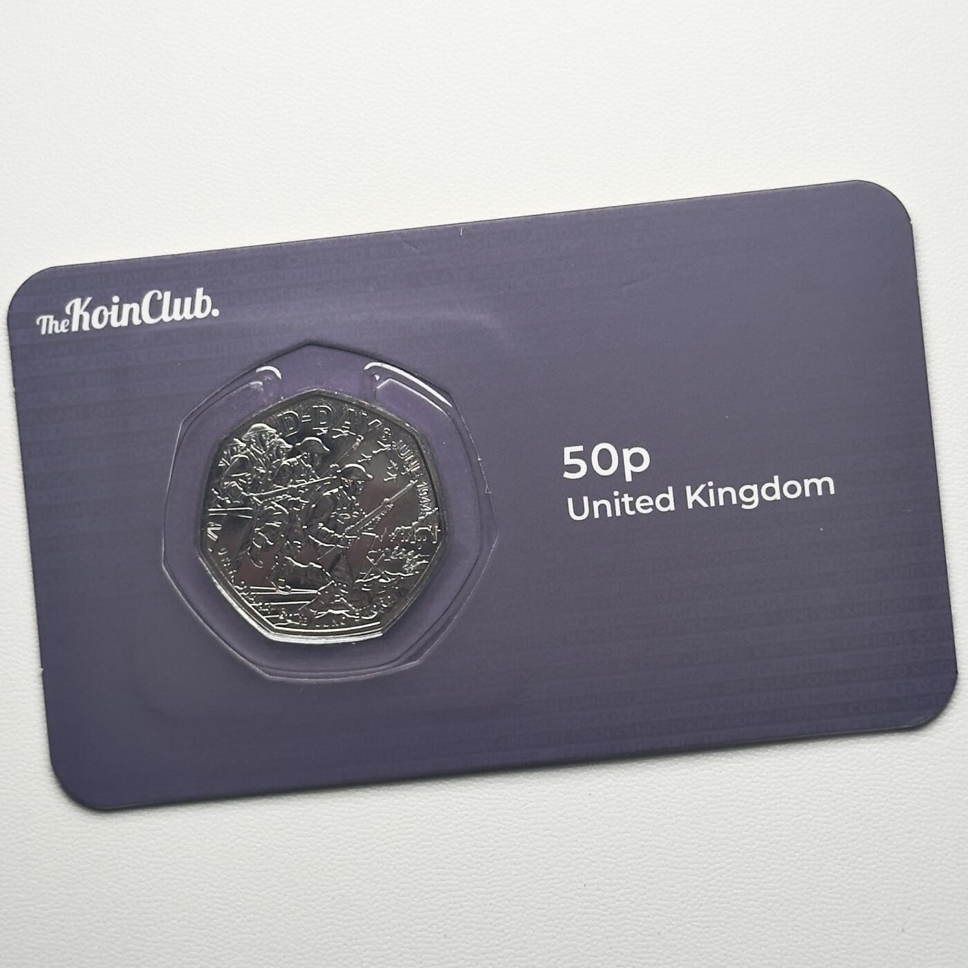 ＜小葵钱铺＞第66期·散币·银币场·满200包邮，不寄存·12月1号发货 英国2024年诺曼底登陆80周年50便士卡装纪念币