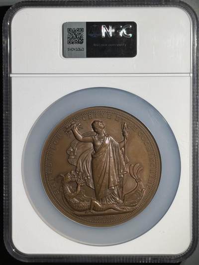  1862年法国交趾支那战役大铜章 NGC-MS64BN  1862年法国交趾支那战役大铜章 NGC-MS64BN