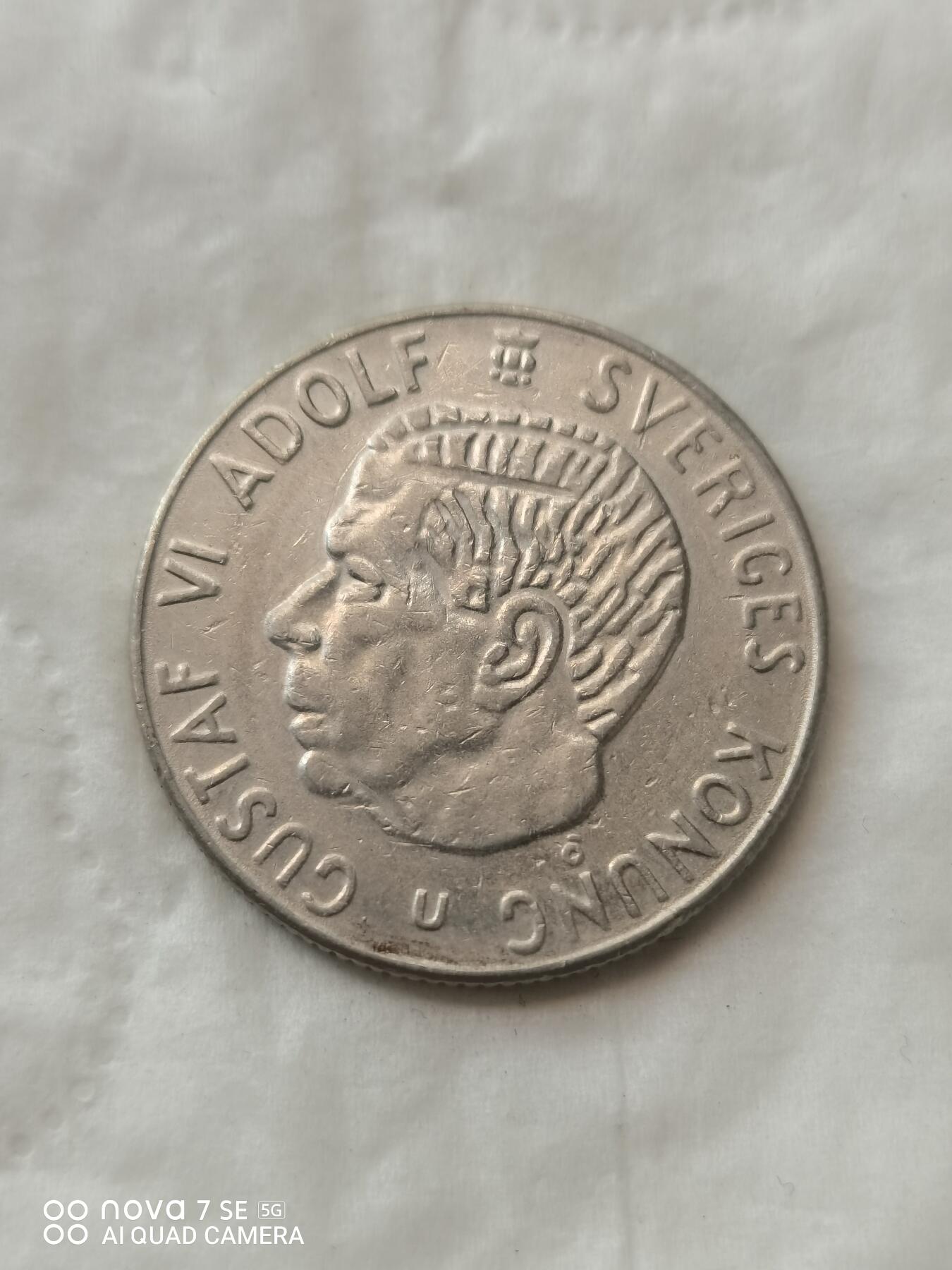 外国钱币 72年瑞典1克郎