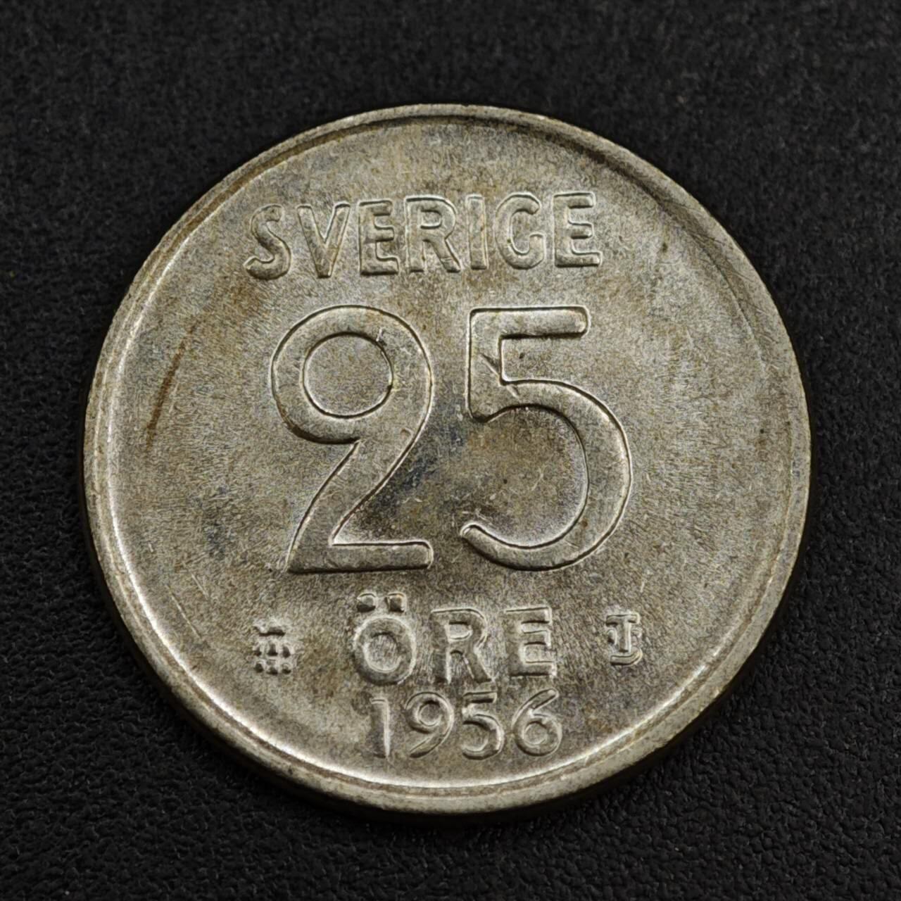 【淘币小摊】限时拍第八百一十二拍  小银币场  满百包邮可预留两周  周一统一发货  瑞典1956年25欧尔银币