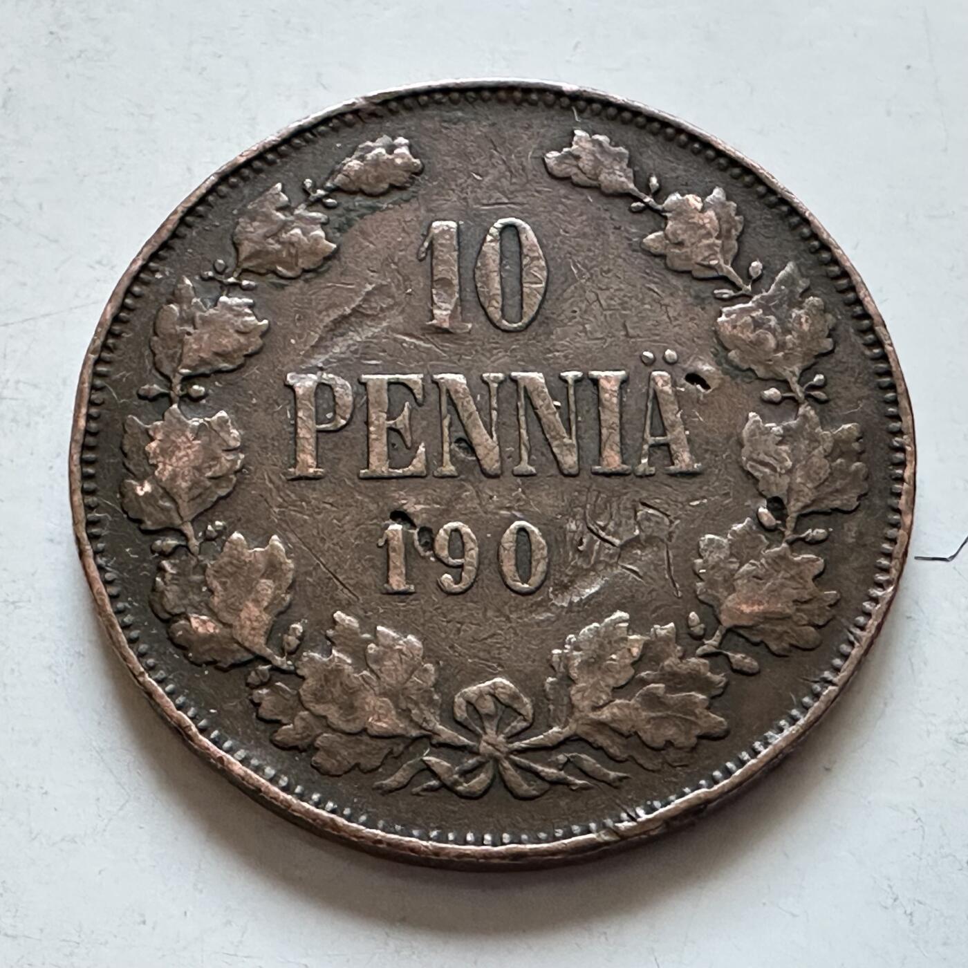 🌹外币初藏🌹🐯2025年第134场  每周二四六晚8️⃣点 接代拍 俄占芬兰10芬尼铜币