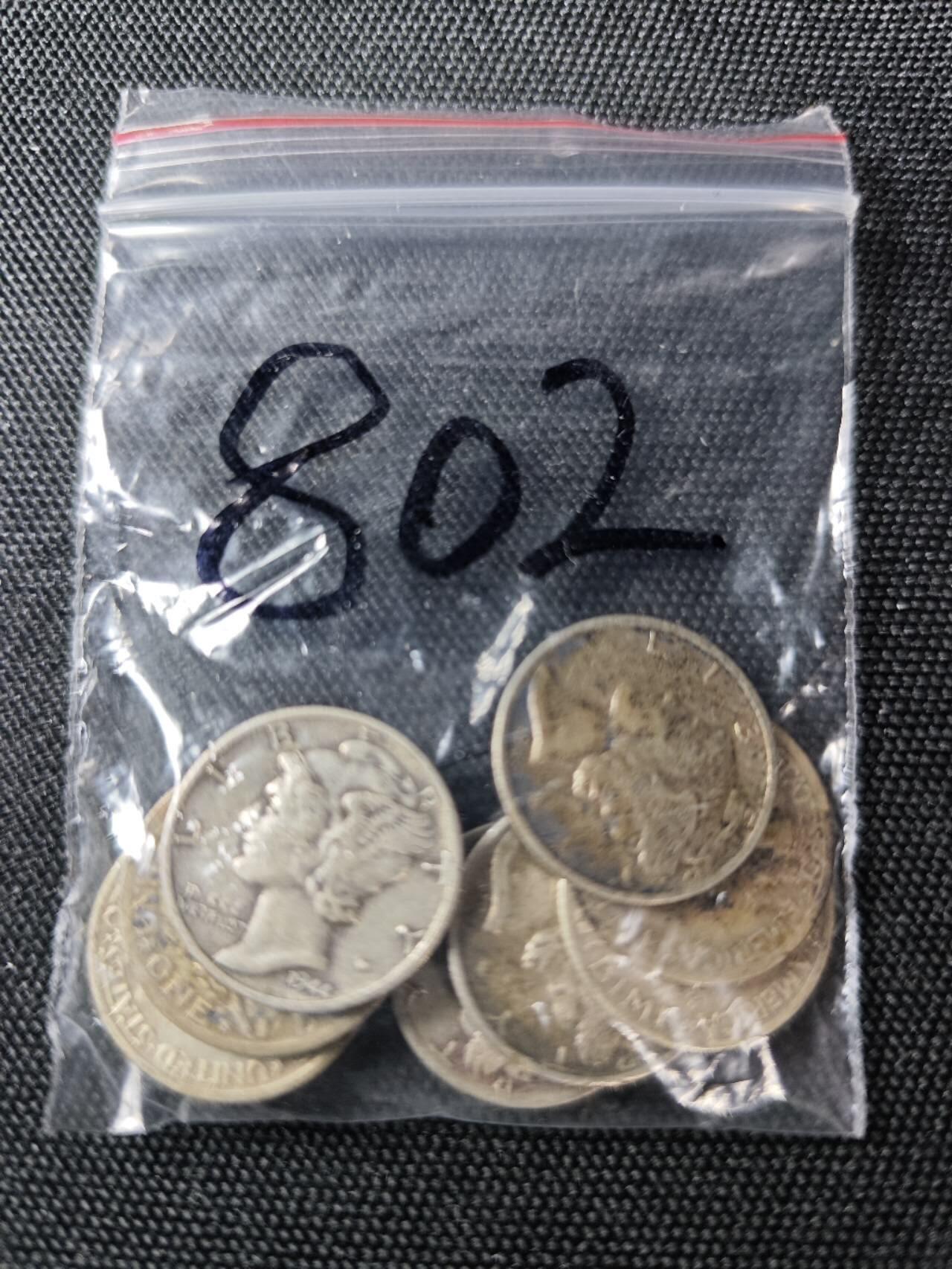 KK钱币收藏小铺 （套币 好品/批量散币 银币）专场  2月预留时间 周末发货  美国小飞人10分银币一组10枚