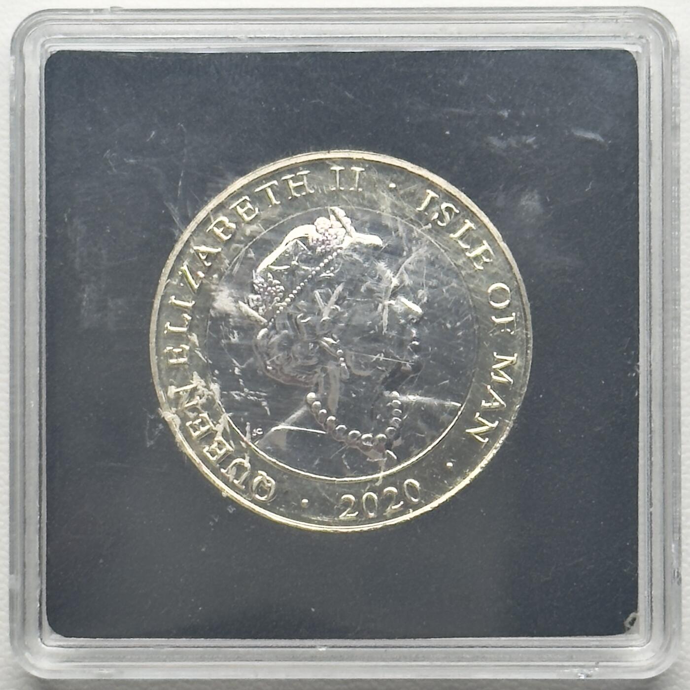 ＜小葵钱铺＞第66期·散币·银币场·满200包邮，不寄存·12月1号发货 马恩岛2020年圣诞颂歌·过去与未来的圣诞幽灵2镑双色纪念币