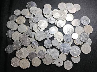 KK钱币收藏小铺 （套币 好品/批量散币 银币）专场  2月预留时间 周末发货 -   铝币一组100枚一组 各国各年份不同面值100枚