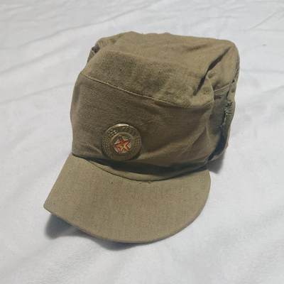 【第貳場】近代勋奖章徽章服饰杂项专场 - 鸭绿江畔 保家卫国—豆绿斜纹战斗帽