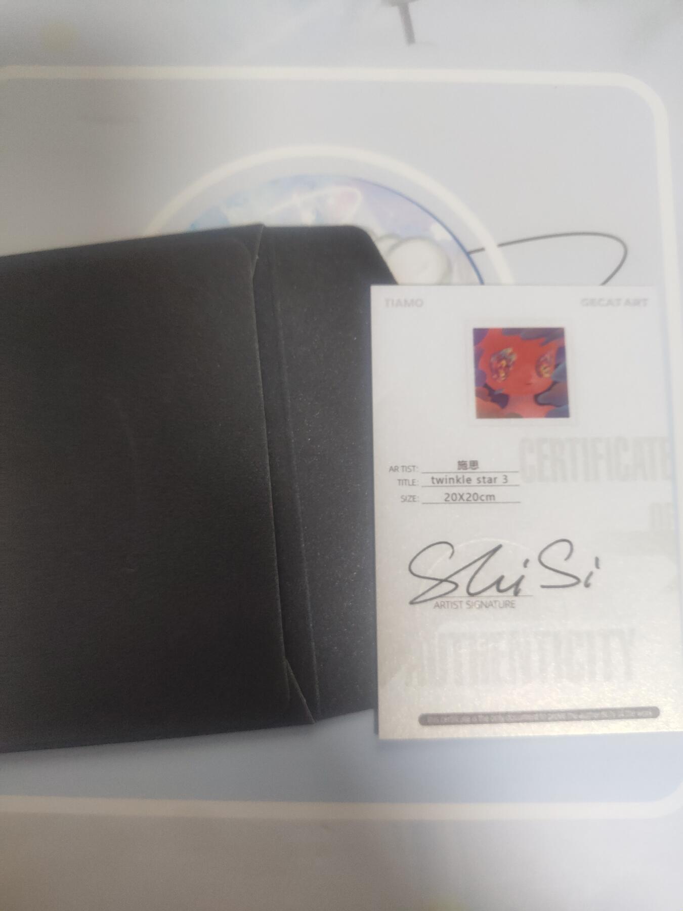 琦卡当当铺≯第23期★★回馈活动~买卖全部0佣金★★~【9点40结束】扫码加群抽[包邮券]~周六结束 TiAmox格猫艺术-施恩-twinkle star 3 版画-带证书-画框后面带支架-1个（20*20cm）