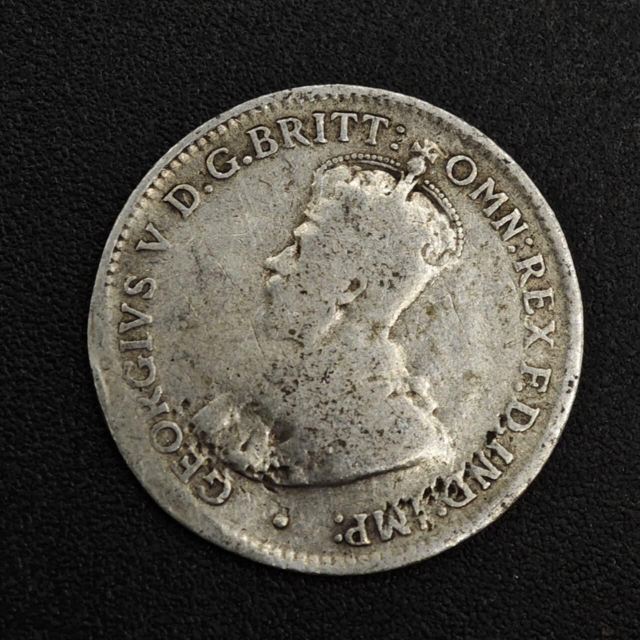 【淘币小摊】限时拍第八百一十二拍  小银币场  满百包邮可预留两周  周一统一发货  澳大利亚1914年乔治五世3便士银币