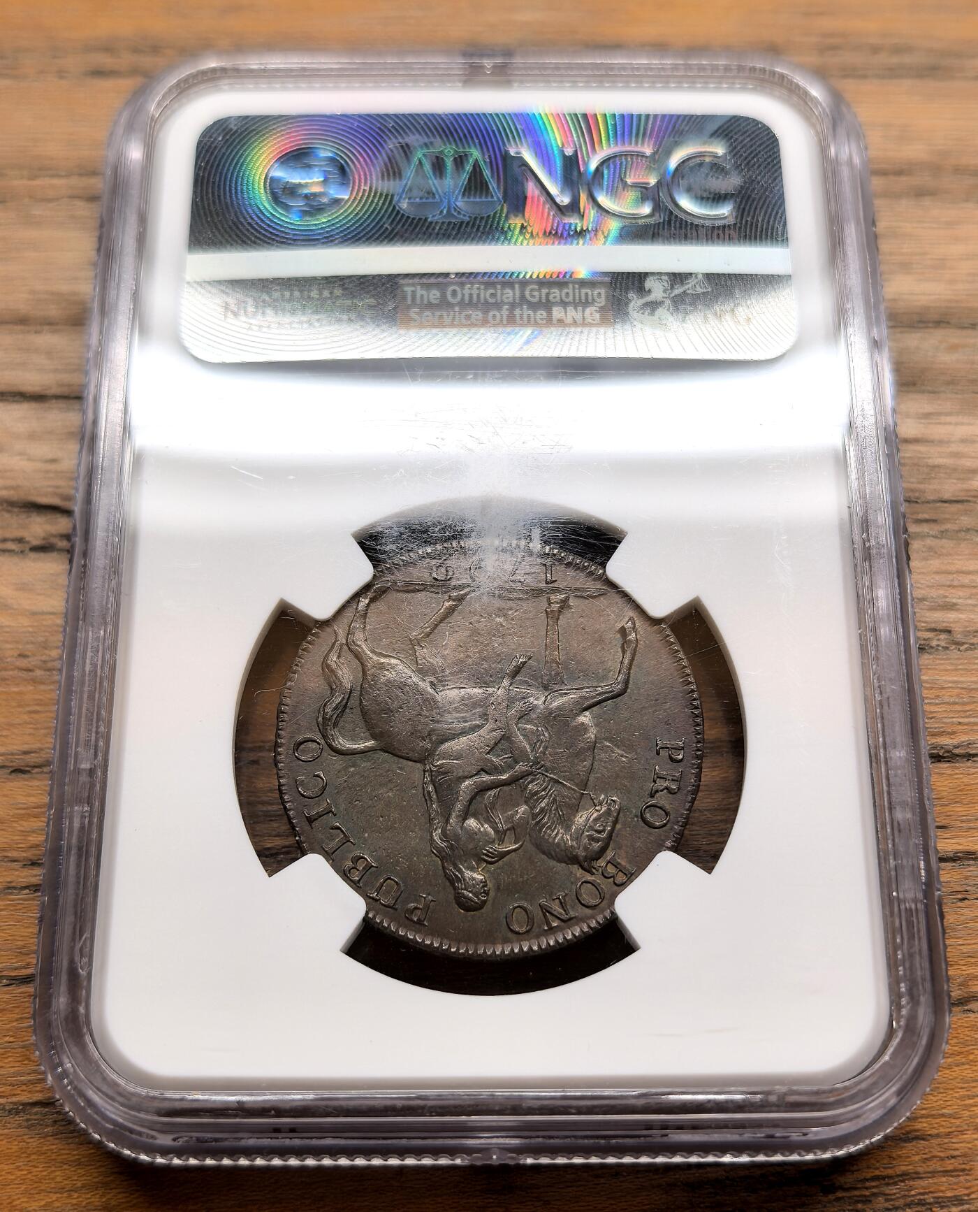 纫秋兰以为佩·凡希社微拍感恩专场 1792英国考文垂戈黛娃夫人1/2便士token NGC-AU58