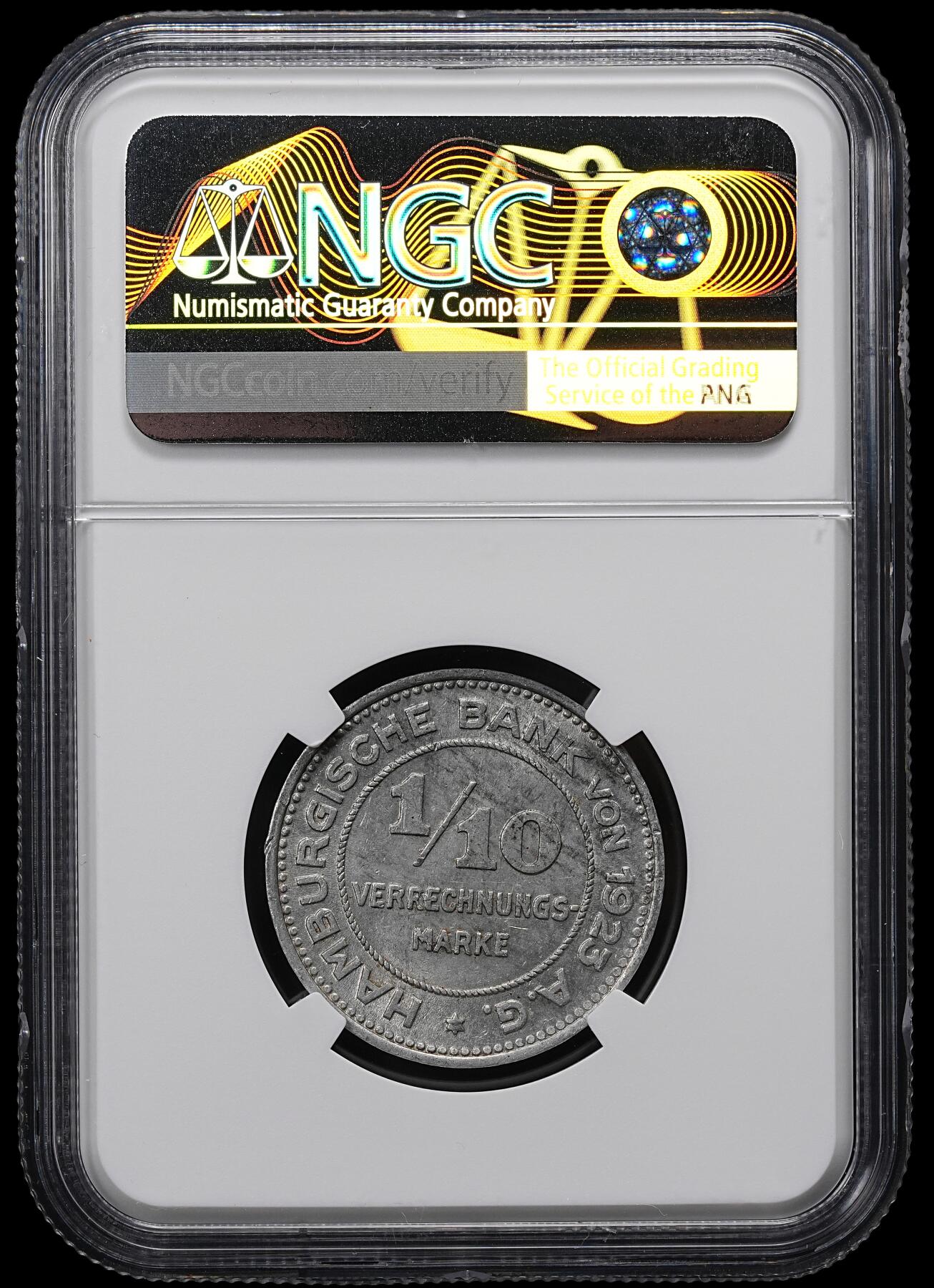 修遠堂世界钱币第九十五期 NGC MS62 1923年德国紧急时期汉堡10万马克