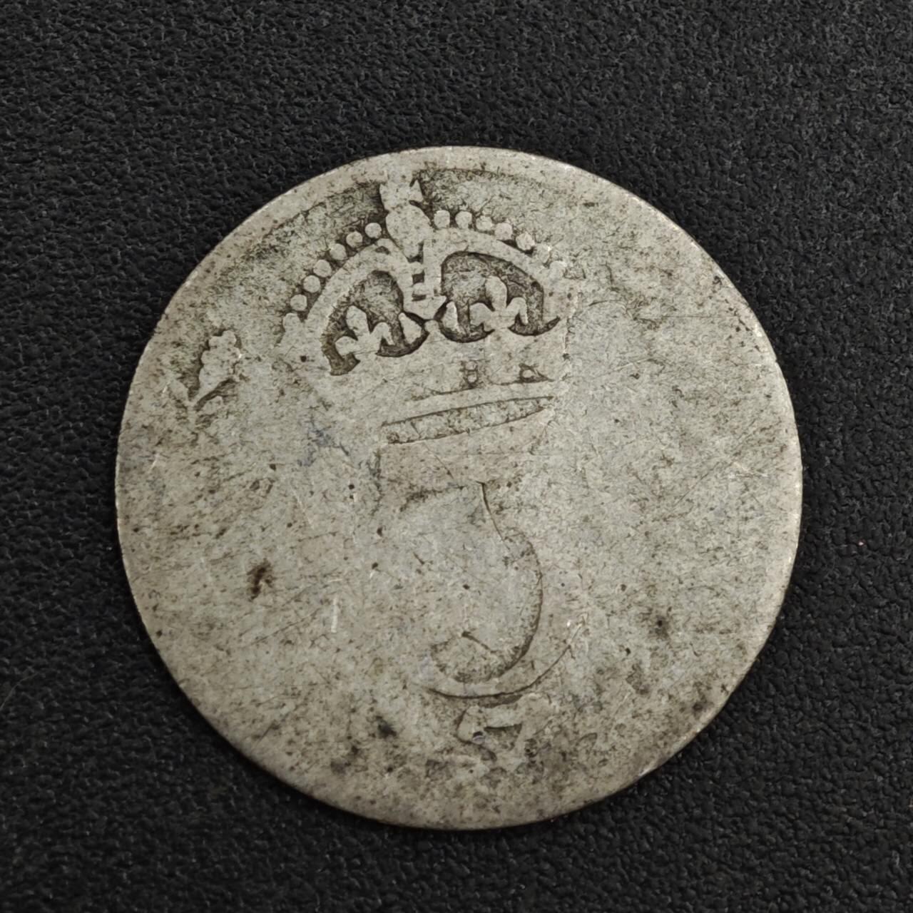 【淘币小摊】限时拍第八百一十二拍  小银币场  满百包邮可预留两周  周一统一发货  英国爱德华七世3便士银币