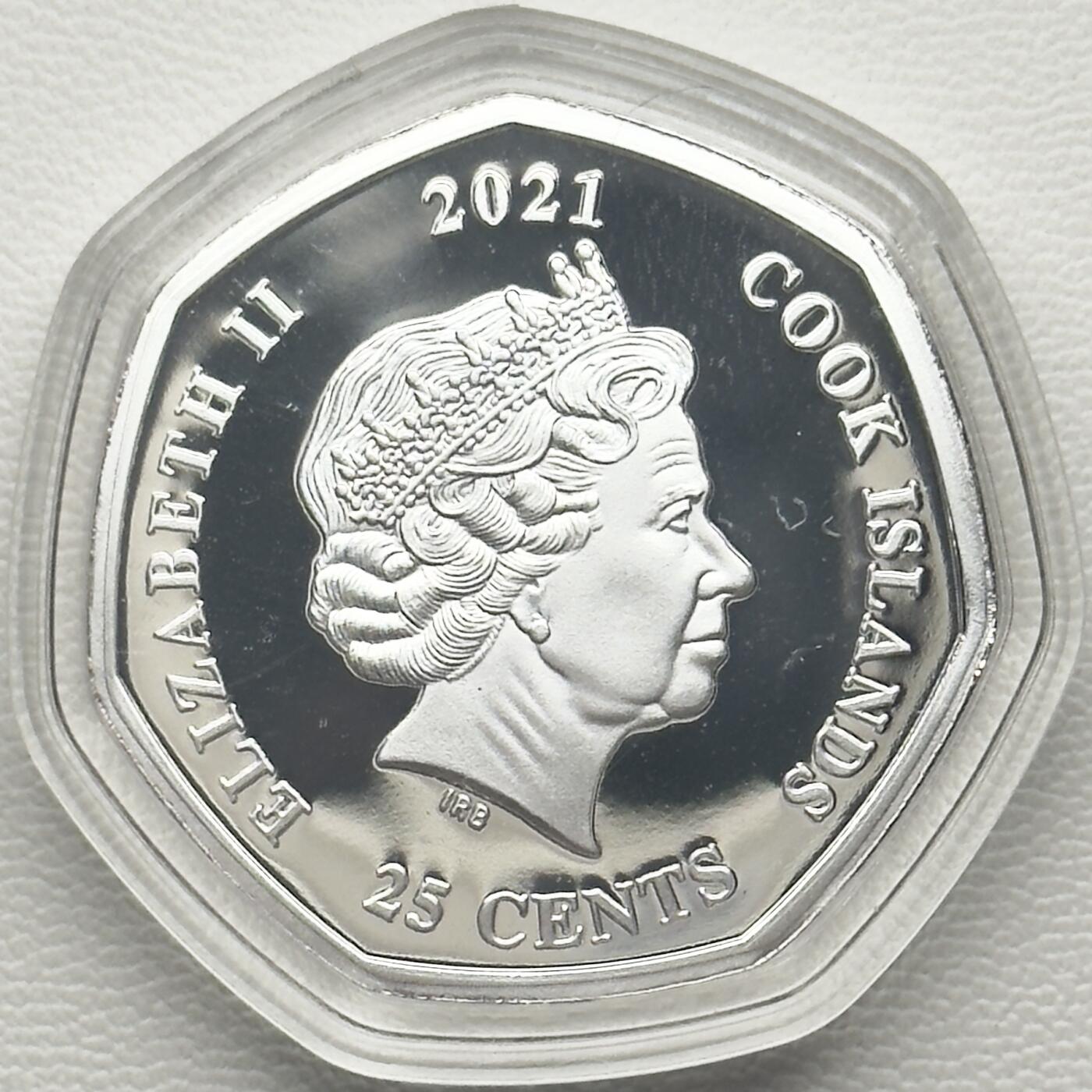 ＜小葵钱铺＞第66期·散币·银币场·满200包邮，不寄存·12月1号发货 〈发行量19999〉库克群岛2021年哈利波特·赫敏25分彩色镀银类精制纪念币