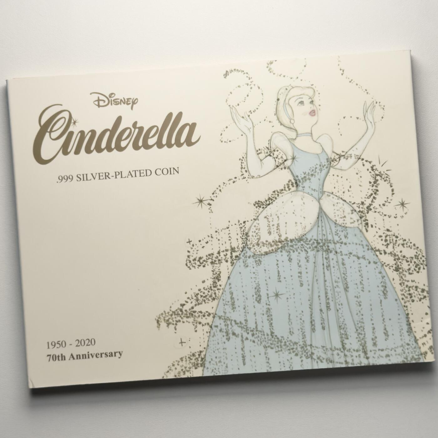 ＜小葵钱铺＞第66期·散币·银币场·满200包邮，不寄存·12月1号发货 库克群岛2020年灰姑娘70周年25分卡装镀银类精制纪念币