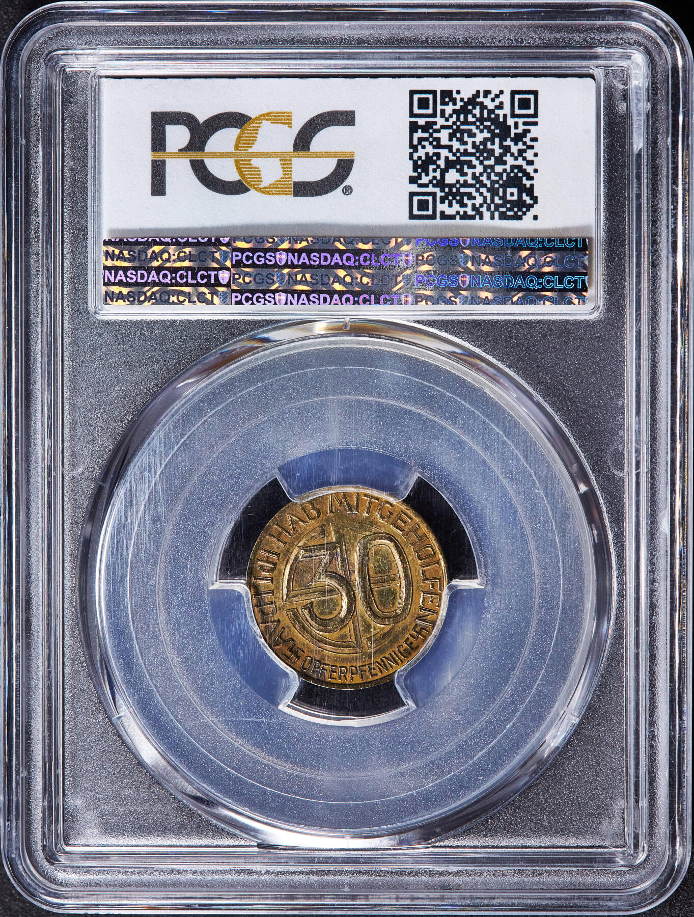 【俄甄集藏】2025年(045)12-03 星期三 晚 19:30 全场包邮 德国第三帝国1938年总理头像30芬尼代用铜币，PCGS MS63，原图联系客服或前往对应官网进行查询