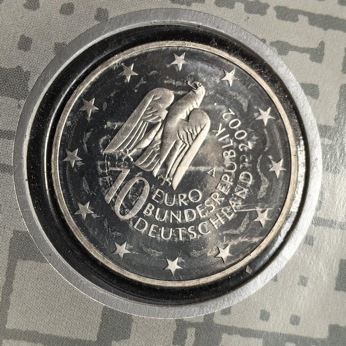 道一币馆币章第一百五十六场 邮币封 德国2002年柏林博物馆岛10欧元精制银币