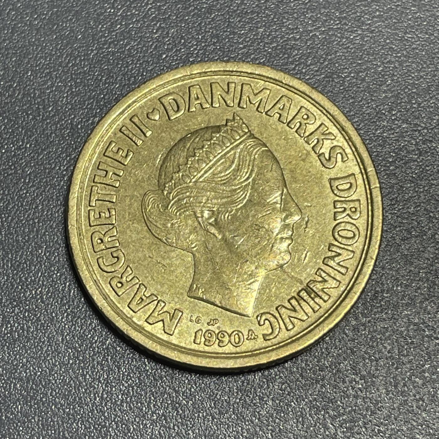 回流1130 丹麦1990年玛格丽特二世20克朗青铜币