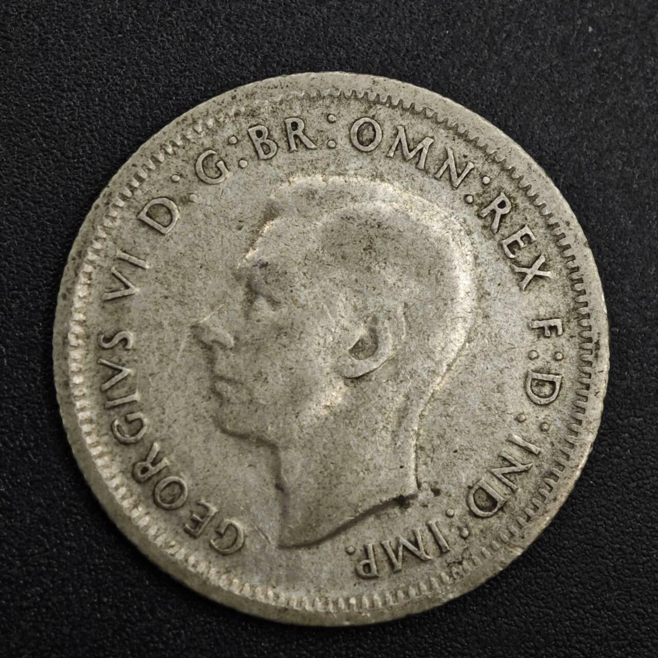 【淘币小摊】限时拍第八百一十二拍  小银币场  满百包邮可预留两周  周一统一发货  澳大利亚1948年乔治六世一先令银币