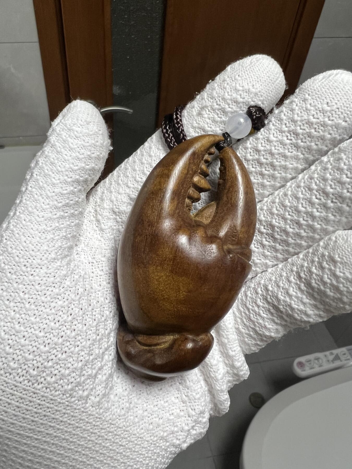 零元拍：金丝楠 马上有钱 雕件手把件小金块，满手留香金丝流溢。80/31/40MM