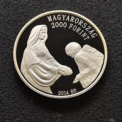 【全场包邮】纯粹捡漏拍483场（免费代拍第20场） - 【少见】匈牙利2014年2000福林马耳他慈善服务会成立25周年精制纪念币-量6000