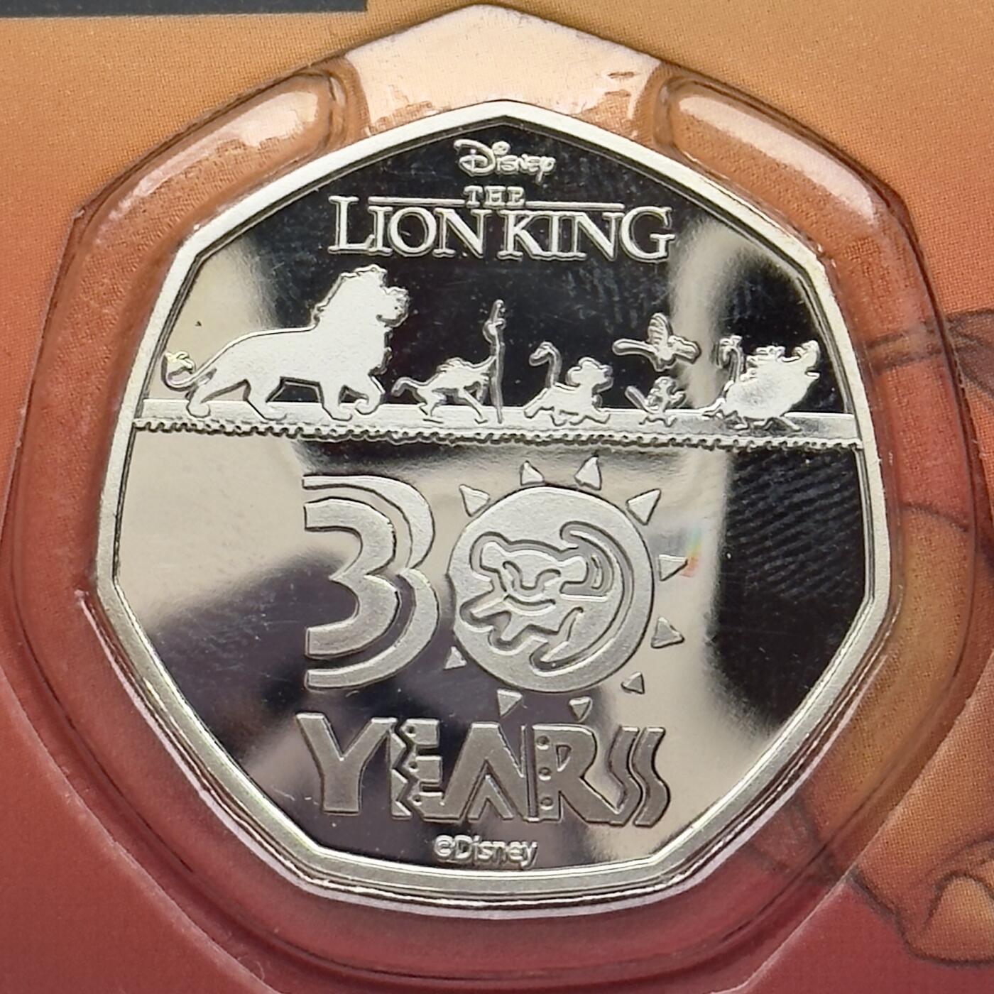 ＜小葵钱铺＞第66期·散币·银币场·满200包邮，不寄存·12月1号发货 所罗门群岛2024年狮子王30周年50分卡装类精制纪念币