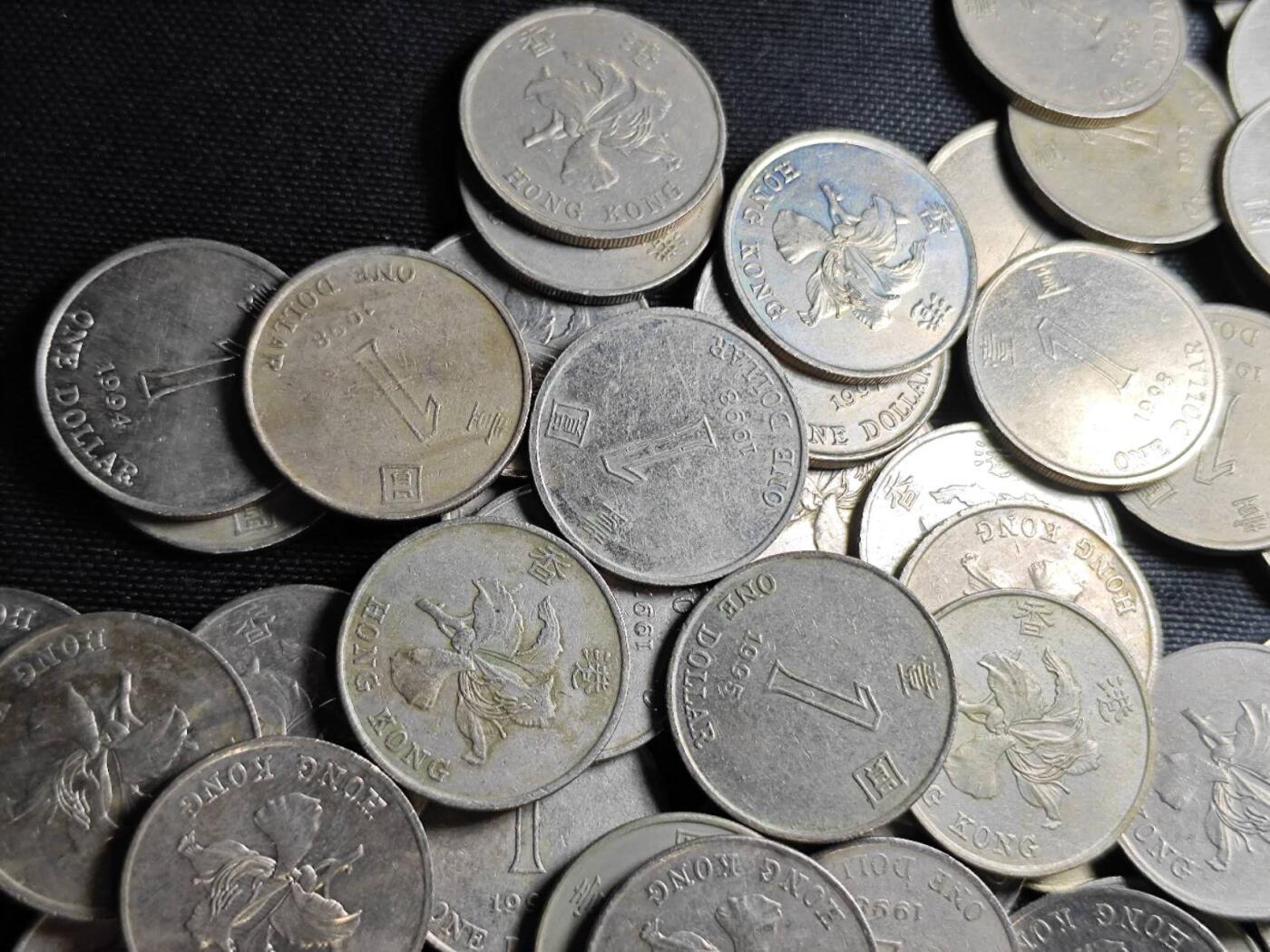 KK钱币收藏小铺 （套币 好品/批量散币 银币）专场  2月预留时间 周末发货  香港1元126枚一组