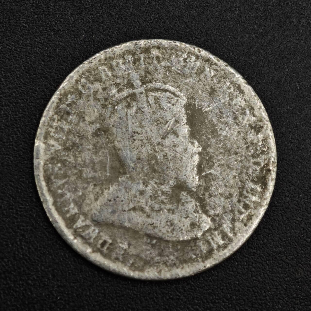 【淘币小摊】限时拍第八百一十二拍  小银币场  满百包邮可预留两周  周一统一发货  澳大利亚1910年爱德华七世6便士银币