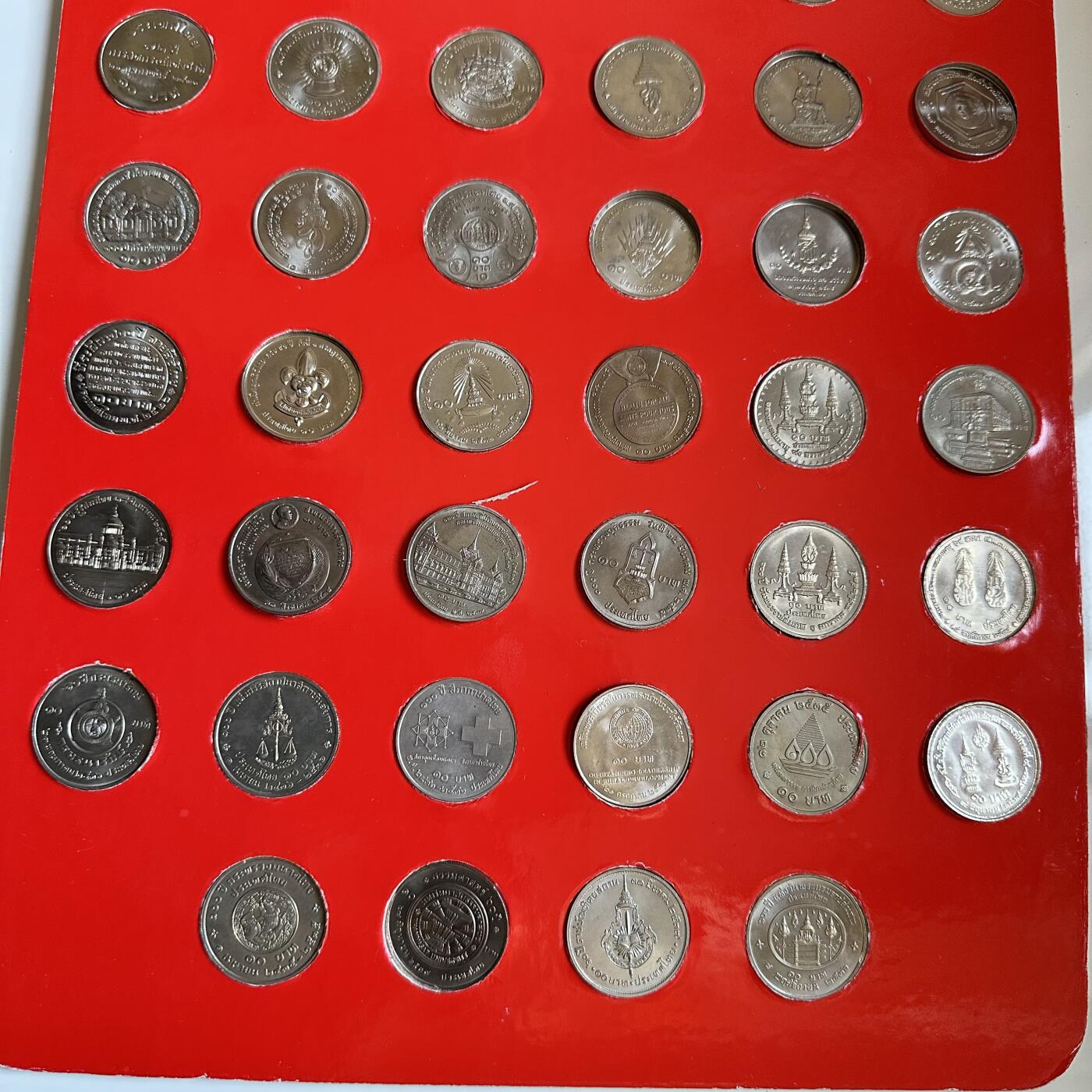 🌹外币初藏🌹🐯2025年第134场  每周二四六晚8️⃣点 接代拍 泰国10泰铢纪念币铜镍版46枚大全套 几枚总筋币很难凑