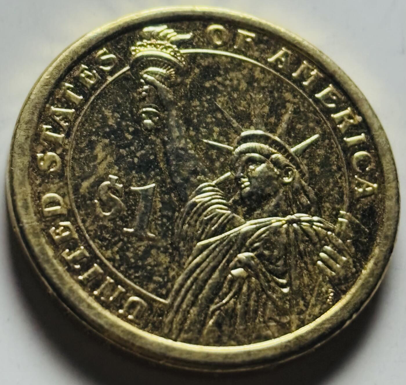 文馨钱币收藏第 284 场，【 长期接收代拍品】老藏家拍品南朝鲜李承晚时期货币，泰国大型纪念币，土耳其各时期及各国套币场 美国第8任总统马丁范布伦1美元纪念币铜币