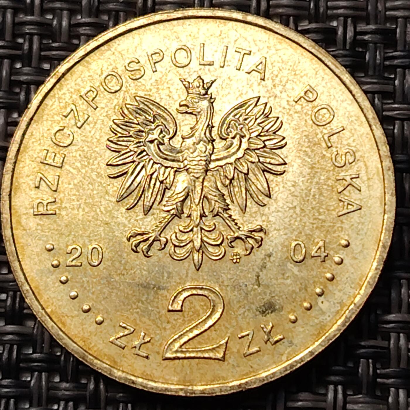 布加迪🐬～世界钱币(上海)🌾第 262 期 /  各国套币和散币 波兰🇵🇱  2004年 历史上的货币币中币 2兹罗提纪念铜币