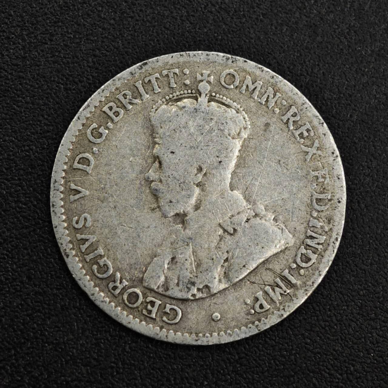 【淘币小摊】限时拍第八百一十二拍  小银币场  满百包邮可预留两周  周一统一发货  澳大利亚1919年乔治五世3便士银币