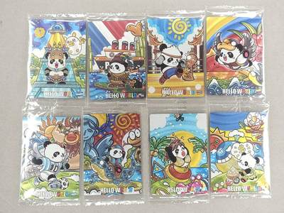 龙虎卡牌六五场 （无佣金，周六结拍，欢迎送拍） - 【原膜】粗闪6张不重复 可可瑞听 熊猫环游世界