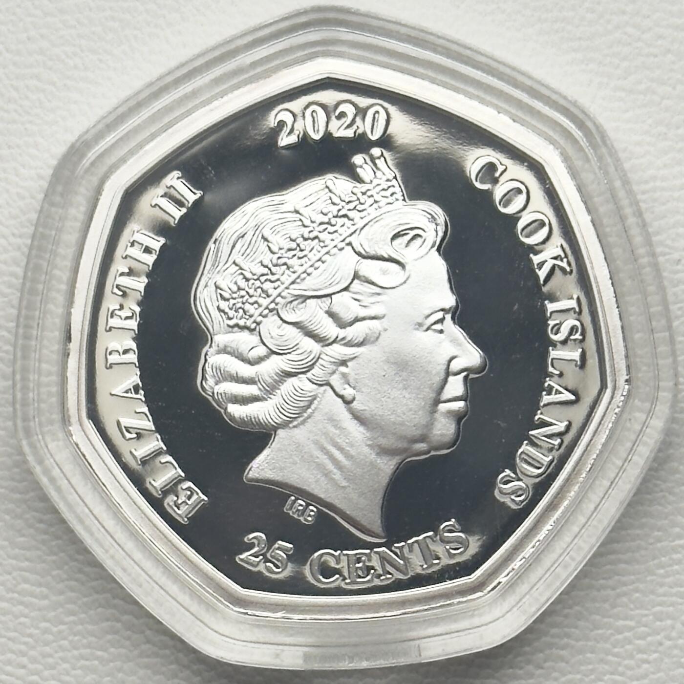 ＜小葵钱铺＞第66期·散币·银币场·满200包邮，不寄存·12月1号发货 库克群岛2020年灰姑娘70周年25分卡装镀银类精制纪念币