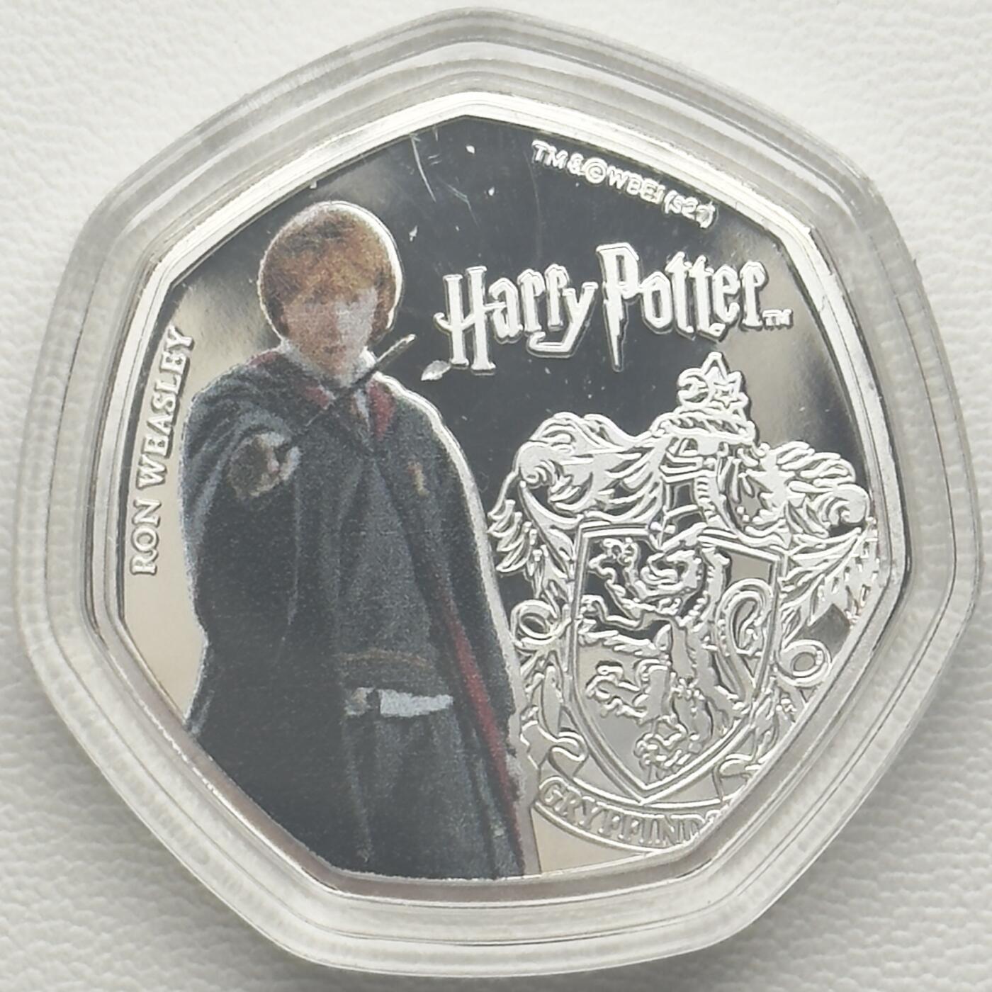 ＜小葵钱铺＞第66期·散币·银币场·满200包邮，不寄存·12月1号发货 〈发行量19999〉库克群岛2021年哈利波特·罗恩25分彩色镀银类精制纪念币